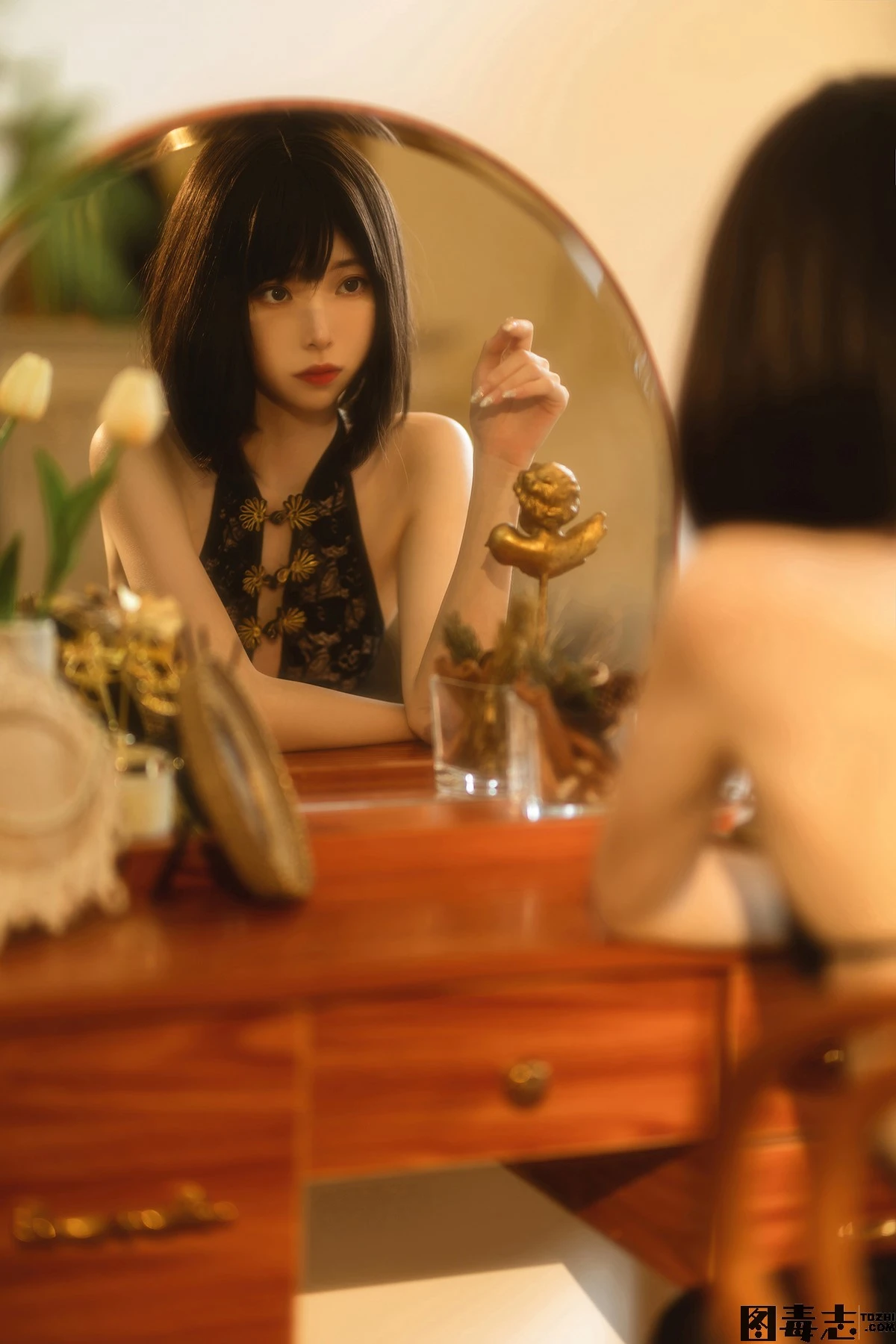 [许岚LAN] 黑纱旗袍