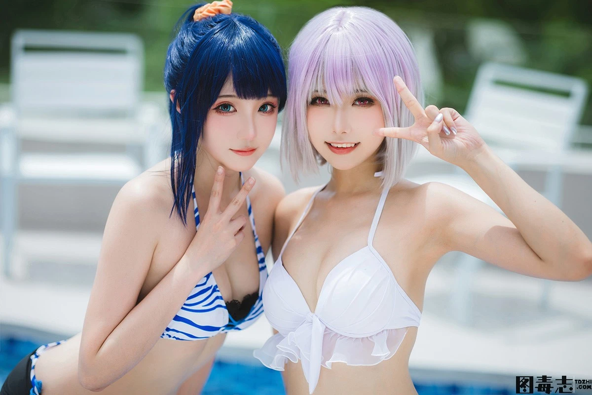 [瓜希酱&Momoko葵葵] 电光超人古利特 宝多六花&新条茜 泳装